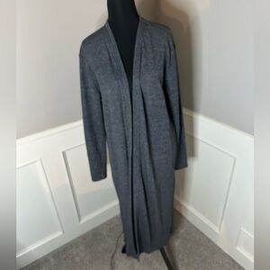 Free People Gray Maxi Open Front Cardigan Women’s Size Medium | Duster Style